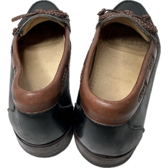 VTG Allen Edmonds Mens Moccasin Loafers Shoes Woodstock Black Brown 9 B - Picture 9 of 9